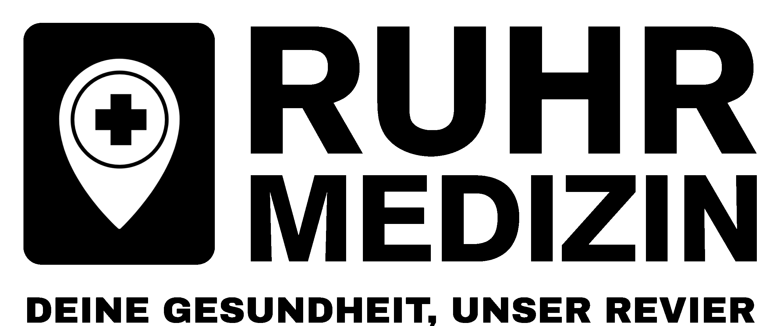 Ruhr Medizin Logo Claim schwarz ohne HG